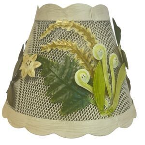 Candle Shade Topper Yankee Candle 6in Metal Mesh Botanical Decor Retired Rare 🍃